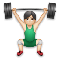 Man Lifting Weights- Light Skin Tone emoji on LG